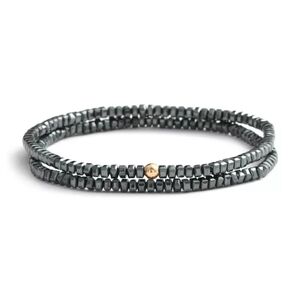 NEW Healing Handmade Black‎ Rose Gold Natural Hematite Bracelet
